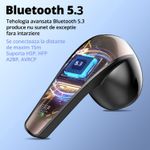 TV, Audio-Video si Foto - Portabile audio - Casti audio - Casti Wireless Bluetooth 5.3, Control prin Atingere, Fara Fir, Carcasa Magnetica, Afisare LED, Eliminare Zgomot - Infinity.ro