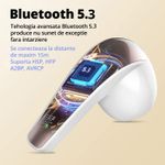 TV, Audio-Video si Foto - Portabile audio - Casti audio - Casti Wireless Bluetooth 5.3, Control prin Atingere, Fara Fir, Carcasa Magnetica, Afisare LED, Eliminare Zgomot - Infinity.ro