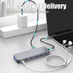 PC, gaming si accesorii - Retelistica - Hub-uri - HUB USB C 13 in 1 LUVLU™, 2 HDMI 4K@30Hz, 1 VGA 1080p@60Hz, PD 100W, SD/TF, 1 USB-C Data, 3 USB 3.0, 1 USB, RJ45 Gigabit - Infinity.ro