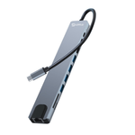 PC, gaming si accesorii - Retelistica - Hub-uri - HUB USB C 10 in 1 LUVLU™,  HDMI 4K@30Hz, PD 100W Charging Port, RJ45 Ethernet, SD/TF, 3 USB 2.0, 1 USB 3.0, 1 USB-C Data - Infinity.ro