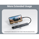 PC, gaming si accesorii - Retelistica - Hub-uri - HUB USB C 10 in 1 LUVLU™,  HDMI 4K@30Hz, PD 100W Charging Port, RJ45 Ethernet, SD/TF, 3 USB 2.0, 1 USB 3.0, 1 USB-C Data - Infinity.ro