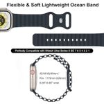 Laptop, Telefoane si Tablete - Wearables si gadgeturi - Wearables - Accesorii wearables - Curea silicon pentru Apple Watch 42/44/45/49mm, compatibila seria 1-10 / SE / Ultra 2 / Ultra, Midnight, LUVLU™ - Infinity.ro