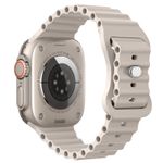 Laptop, Telefoane si Tablete - Wearables si gadgeturi - Wearables - Accesorii wearables - Curea silicon pentru Apple Watch 42/44/45/49mm, compatibila seria 1-10 / SE / Ultra 2 / Ultra, Starlight, LUVLU™ - Infinity.ro