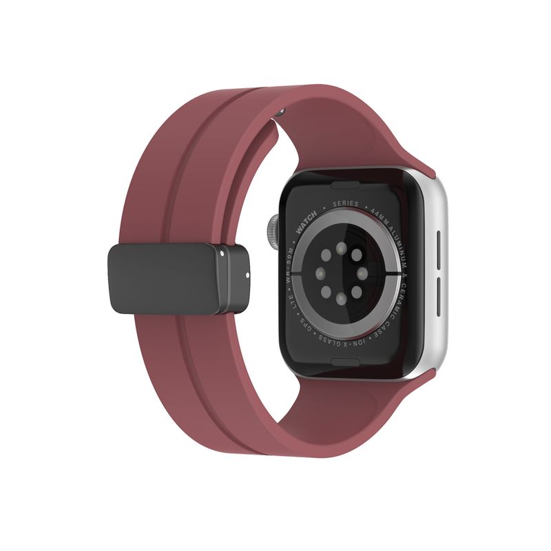 Laptop, Telefoane si Tablete - Wearables si gadgeturi - Wearables - Accesorii wearables - Curea silicon magnetica pentru Apple Watch 42/44/45/49mm, compatibila seria 1-10 / SE / Ultra 2 / Ultra, LUVLU™ - Infinity.ro