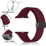 Laptop, Telefoane si Tablete - Wearables si gadgeturi - Wearables - Accesorii wearables - Curea silicon magnetica pentru Apple Watch 42/44/45/49mm, compatibila seria 1-10 / SE / Ultra 2 / Ultra, LUVLU™ - Infinity.ro