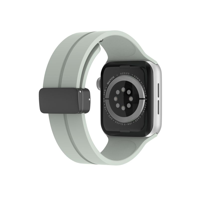 Laptop, Telefoane si Tablete - Wearables si gadgeturi - Wearables - Accesorii wearables - Curea silicon magnetica pentru Apple Watch 42/44/45/49mm, compatibila seria 1-10 / SE / Ultra 2 / Ultra, LUVLU™ - Infinity.ro