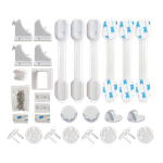 Casa si Gradina - Mobilier - Mobilier copii - Sisteme de siguranta - Set 22 piese pentru siguranta copiilor, protectii mobilier si prize, blocatore sertare, dulapuri, incuietori magnetice - Infinity.ro