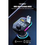 Auto si Moto - Electronice auto - Multimedia auto - Modulator FM Auto Bluetooth, Handsfree Car Kit, Transmitator FM, Incarcare rapida, MP3 Player, Lumina Ambientala, LUVLU™ - Infinity.ro