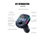 Auto si Moto - Electronice auto - Multimedia auto - Modulator FM Auto Bluetooth, Handsfree Car Kit, Transmitator FM, Incarcare rapida, MP3 Player, Lumina Ambientala, LUVLU™ - Infinity.ro