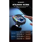 Auto si Moto - Electronice auto - Multimedia auto - Modulator FM Auto Bluetooth, Handsfree Car Kit, Transmitator FM, Incarcare rapida, MP3 Player, Lumina Ambientala, LUVLU™ - Infinity.ro