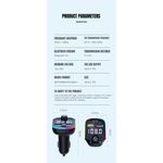 Auto si Moto - Electronice auto - Multimedia auto - Modulator FM Auto Bluetooth, Handsfree Car Kit, Transmitator FM, Incarcare rapida, MP3 Player, Lumina Ambientala, LUVLU™ - Infinity.ro