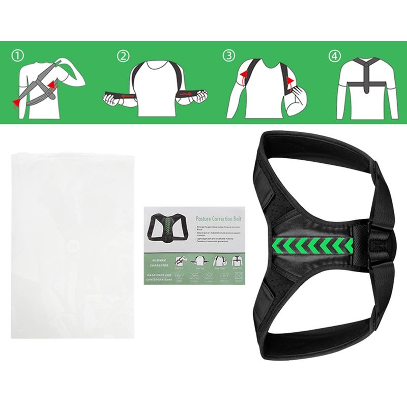 Ingrijire personala si Cosmetice - Sanatate si wellness - Aparate medicale - Suporturi ortopedice si orteze - Corector De Postura LUVLU™ Pentru Indreptare Spate, Coloana, Clavicula si Umeri, Pentru Barbati/Femei, Marime L - Infinity.ro