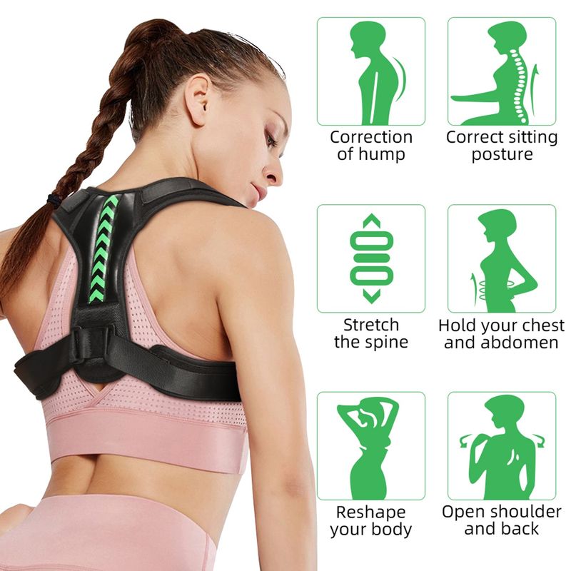 Ingrijire personala si Cosmetice - Sanatate si wellness - Aparate medicale - Suporturi ortopedice si orteze - Corector De Postura LUVLU™ Pentru Indreptare Spate, Coloana, Clavicula si Umeri, Pentru Barbati/Femei, Marime L - Infinity.ro