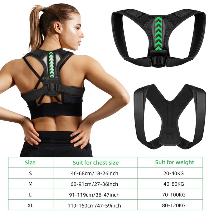 Ingrijire personala si Cosmetice - Sanatate si wellness - Aparate medicale - Suporturi ortopedice si orteze - Corector De Postura LUVLU™ Pentru Indreptare Spate, Coloana, Clavicula si Umeri, Pentru Barbati/Femei, Marime L - Infinity.ro