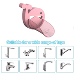 Jucarii, Copii si Bebe - Igiena si ingrijire - Baia bebelusului - Cadite bebe si accesorii baie - Extensie pentru Robinet de Apa in Forma de Balena, Pentru Copii, Non-Toxic, Fara BPA sau Ftalati, Roz, LUVLU™ - Infinity.ro