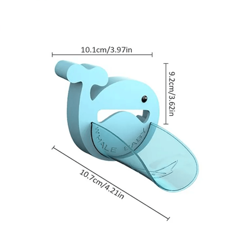 Jucarii, Copii si Bebe - Igiena si ingrijire - Baia bebelusului - Cadite bebe si accesorii baie - Extensie pentru Robinet de Apa in Forma de Balena, Pentru Copii, Non-Toxic, Fara BPA sau Ftalati, Albastru, LUVLU™ - Infinity.ro