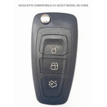 Auto si Moto - Electronice auto - Accesorii electronice auto - Husa de protectie pentru cheie FORD compatibila cu Mondeo, Focus, Fiesta, Kuga, B-Max, C-Max II, S-Max, Galaxy (CA1) - Infinity.ro