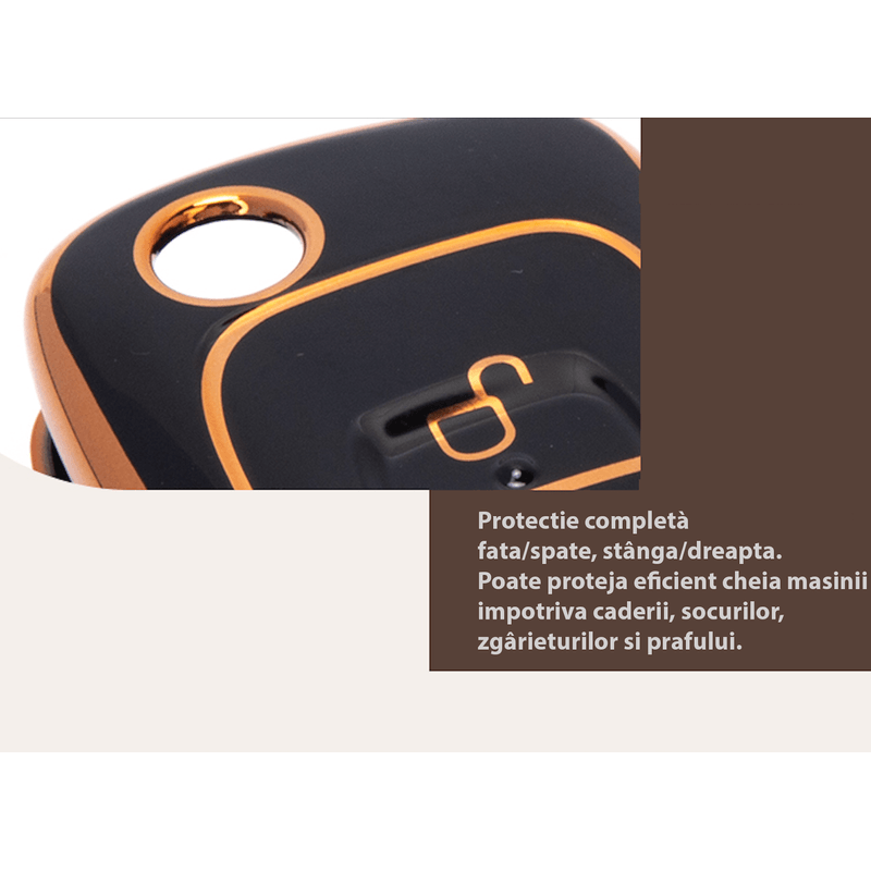 Auto si Moto - Electronice auto - Accesorii electronice auto - Husa de protectie pentru cheie FORD compatibila cu Mondeo, Focus, Fiesta, Kuga, B-Max, C-Max II, S-Max, Galaxy (CA1) - Infinity.ro