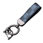 Fashion, accesorii si bijuterii - Femei - Accesorii femei - Alte accesorii femei - Breloc chei din piele si otel zincat, LUVLU™, rotire la 360, inel in D anti-pierdere, 2 inele mici si surubelnita - Infinity.ro