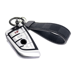 Fashion, accesorii si bijuterii - Femei - Accesorii femei - Alte accesorii femei - Breloc chei din piele si otel zincat, LUVLU™, rotire la 360, inel in D anti-pierdere, 2 inele mici si surubelnita - Infinity.ro