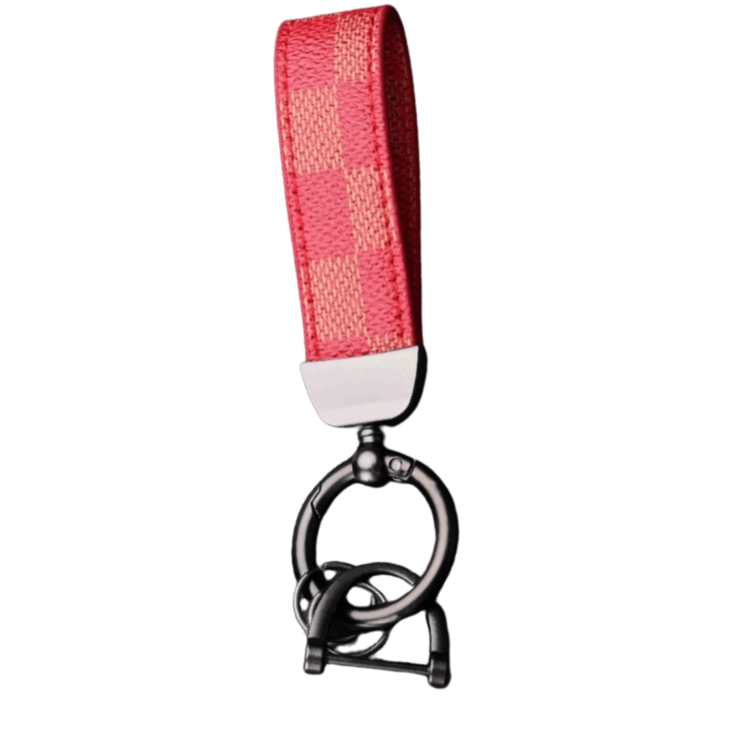 Fashion, accesorii si bijuterii - Femei - Accesorii femei - Alte accesorii femei - Breloc chei din piele si otel zincat, LUVLU™, rotire la 360, inel in D anti-pierdere, 2 inele mici si surubelnita - Infinity.ro