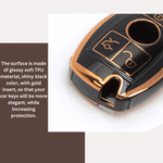 Auto si Moto - Electronice auto - Accesorii electronice auto - Husa de protectie cheie Mercedes-Benz compatibila cu A, B, C, E, S-Class, GLC, GLA, GLK, GLE, ML, Vito, LUVLU™ - Infinity.ro