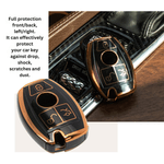 Auto si Moto - Electronice auto - Accesorii electronice auto - Husa de protectie cheie Mercedes-Benz compatibila cu A, B, C, E, S-Class, GLC, GLA, GLK, GLE, ML, Vito, LUVLU™ - Infinity.ro