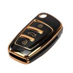 Auto si Moto - Electronice auto - Accesorii electronice auto - Husa de protectie cheie AUDI tip briceag compatibila cu A1, A3, A4, A6, A8, Q3, Q5, Q7, TT, Allroad, LUVLU™ - Infinity.ro