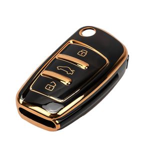 Husa de protectie cheie AUDI tip briceag compatibila cu A1, A3, A4, A6, A8, Q3, Q5, Q7, TT, Allroad, LUVLU™