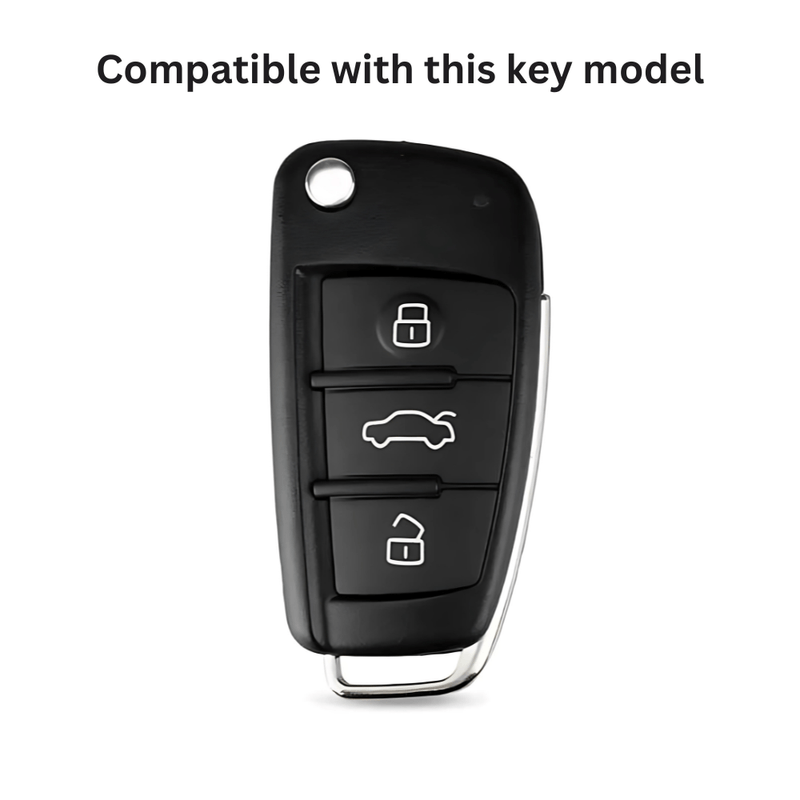 Auto si Moto - Electronice auto - Accesorii electronice auto - Husa de protectie cheie AUDI tip briceag compatibila cu A1, A3, A4, A6, A8, Q3, Q5, Q7, TT, Allroad, LUVLU™ - Infinity.ro