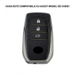 Auto si Moto - Electronice auto - Accesorii electronice auto - Husa de protectie cheie Toyota Yaris Cross, Highlander, Hilux, Camry, Land Cruiser, C-HR, Corolla, RAV4, LUVLU™ - Infinity.ro
