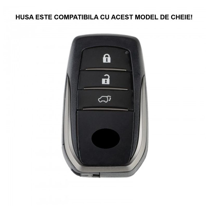 Auto si Moto - Electronice auto - Accesorii electronice auto - Husa de protectie cheie Toyota Yaris Cross, Highlander, Hilux, Camry, Land Cruiser, C-HR, Corolla, RAV4, LUVLU™ - Infinity.ro