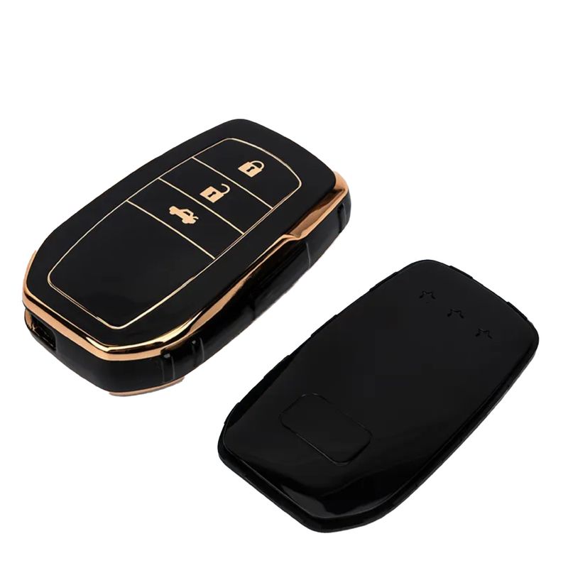 Auto si Moto - Electronice auto - Accesorii electronice auto - Husa de protectie cheie Toyota Yaris Cross, Highlander, Hilux, Camry, Land Cruiser, C-HR, Corolla, RAV4, LUVLU™ - Infinity.ro