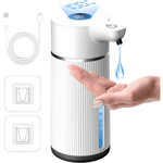 Casa si Gradina - Sanitare - Suporturi si accesorii baie - Accesorii baie - Dozator automat pentru sapun lichid LUVLU™, senzor inteligent Touchless 4 trepte de dozare display led 420ML, IPX5, Alb - Infinity.ro