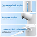 Casa si Gradina - Sanitare - Suporturi si accesorii baie - Accesorii baie - Dozator automat pentru sapun lichid LUVLU™, senzor inteligent Touchless 4 trepte de dozare display led 420ML, IPX5, Alb - Infinity.ro