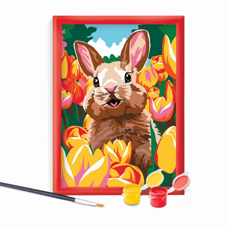 Jucarii, Copii si Bebe - Jucarii si jocuri - Jucarii & jocuri educative - Seturi pictura si desen - Happi hobbi picteaza si inrameaza iepuras vesel - Infinity.ro