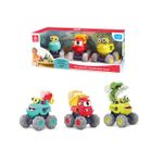 Jucarii, Copii si Bebe - Jucarii si jocuri - Jucarii bebelusi - Jucarii interactive bebelusi - Set 3 masinute de constructie monstruletii amuzanti cu frictiune - Infinity.ro