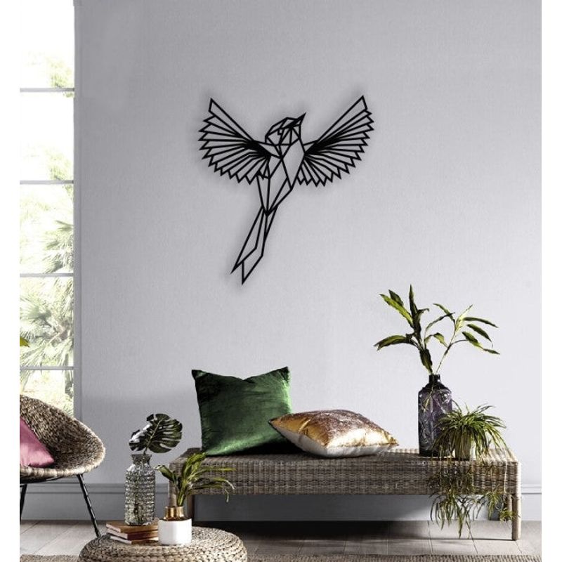 Casa si Gradina - Decoratiuni - Decoratiuni perete - Decor Personalizabil Geometric perete Vrabie HHH499 din lemn - 38 L x 35 H (cm) - Infinity.ro