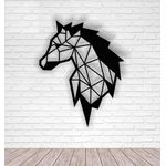Casa si Gradina - Decoratiuni - Decoratiuni perete - Decor Geometric Personalizabil perete Cap de Cal din lemn - 23 L x 29 H (cm) - Infinity.ro