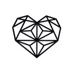 Casa si Gradina - Decoratiuni - Decoratiuni perete - Decor Personalizabil HandyHands Geometric Inima din lemn - 44 L x 38 H (cm) - Infinity.ro