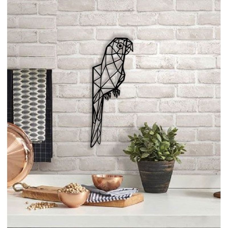 Casa si Gradina - Decoratiuni - Decoratiuni perete - Decor Personalizabil Geometric perete Papagal HHH366 din lemn - 15 L x 38 H (cm) - Infinity.ro