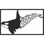 Casa si Gradina - Decoratiuni - Decoratiuni perete - Decor Personalizabil Geometric perete Balena cu Cocoasa HHH296 din lemn - 58 L x 35 H (cm) - Infinity.ro