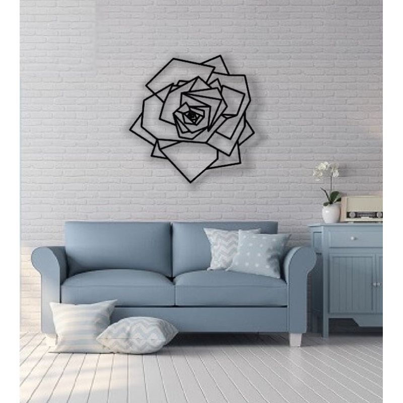 Casa si Gradina - Decoratiuni - Decoratiuni perete - Decor Personalizabil Geometric perete Trandafir HHH322 din lemn - 37 L x 38 H (cm) - Infinity.ro