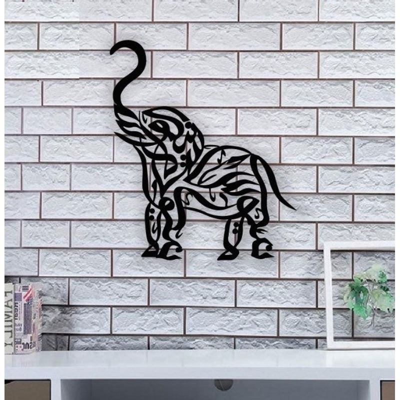 Casa si Gradina - Decoratiuni - Decoratiuni perete - Decor Personalizabil Geometric perete Elefant HHH404 din lemn - 38 L x 45 H (cm) - Infinity.ro