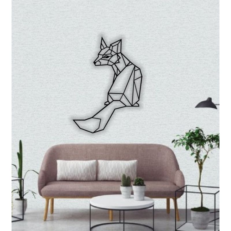 Casa si Gradina - Decoratiuni - Decoratiuni perete - Decor Personalizabil Geometric perete Vulpe HHH336 din lemn - 27 L x 38 H (cm) - Infinity.ro