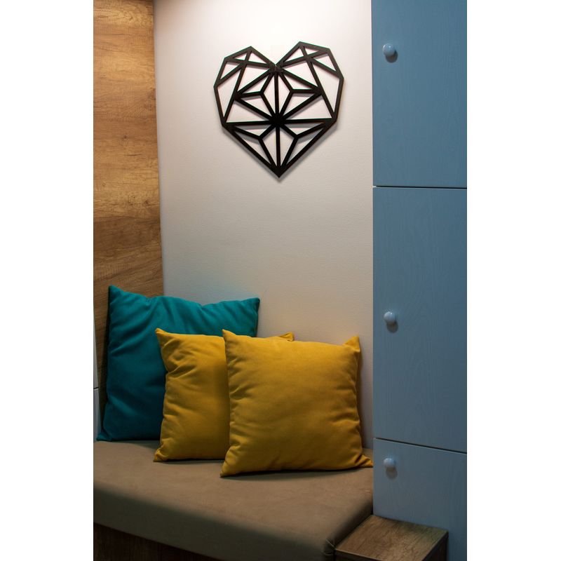 Casa si Gradina - Decoratiuni - Decoratiuni perete - Decor Personalizabil HandyHands Geometric Inima din lemn - 28 L x 24 H (cm) - Infinity.ro