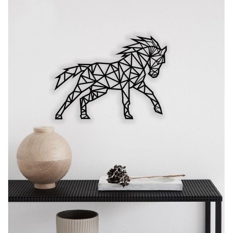 Casa si Gradina - Decoratiuni - Decoratiuni perete - Decor Personalizabil Geometric perete Cal HHH604 din lemn - 40 L x 30 H (cm) - Infinity.ro