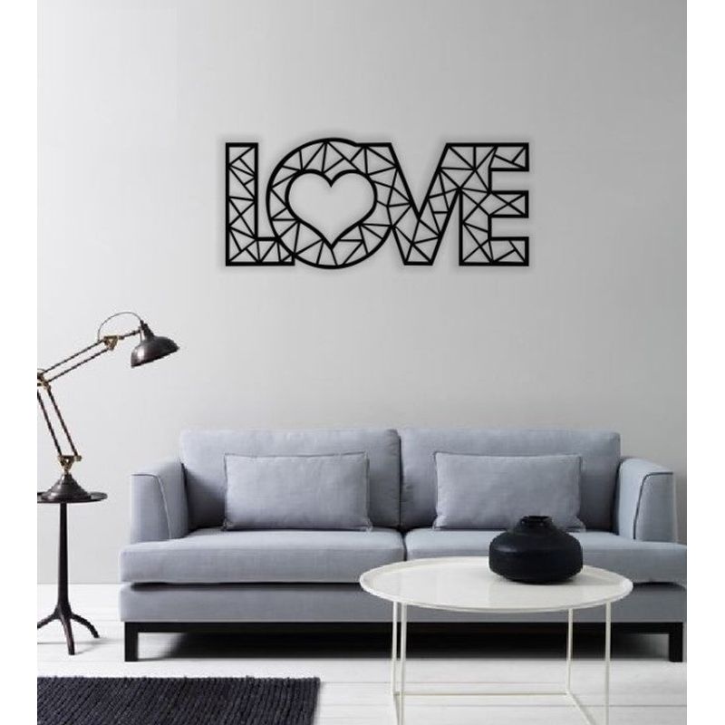 Casa si Gradina - Decoratiuni - Decoratiuni perete - Decor Personalizabil Geometric perete Love Inimioara HHH574 din lem - 40 L x 17 H (cm) - Infinity.ro