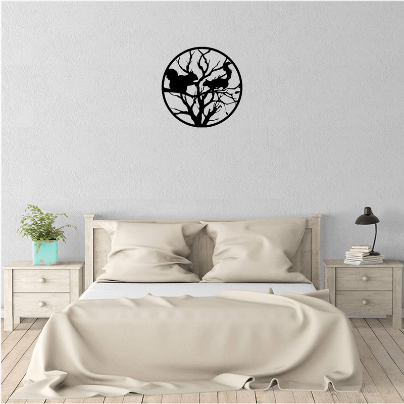 Casa si Gradina - Decoratiuni - Decoratiuni perete - Decor perete Veverite in Copac HH718 din lemn - 37 L x 37 H (cm) - Infinity.ro
