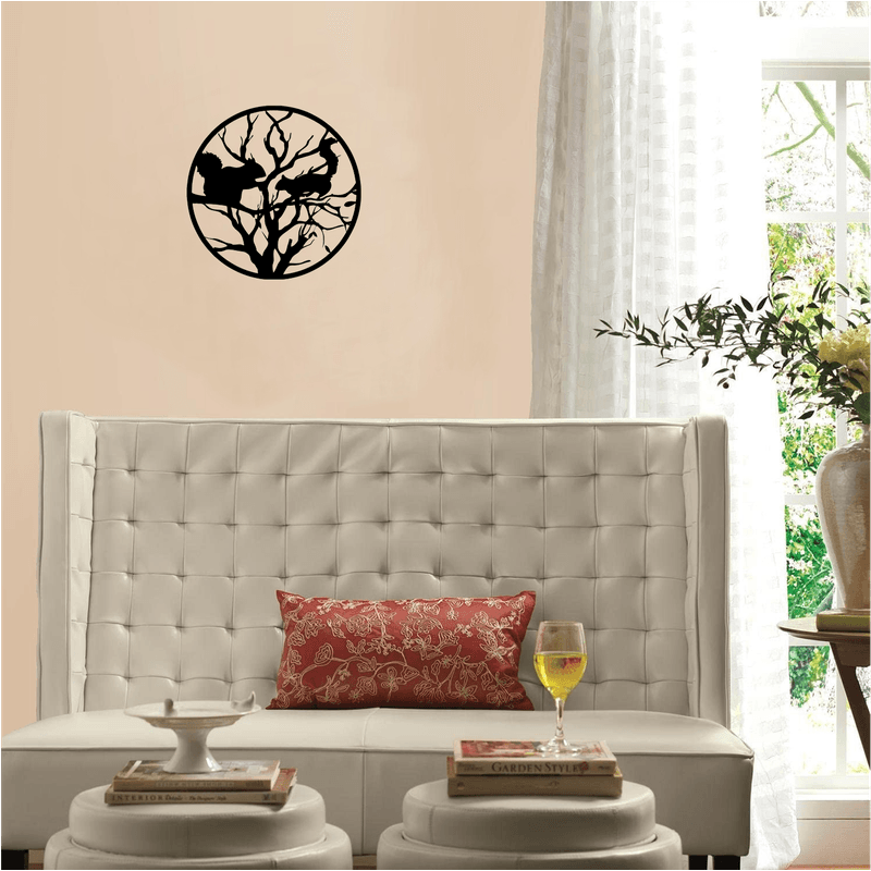 Casa si Gradina - Decoratiuni - Decoratiuni perete - Decor perete Veverite in Copac HH718 din lemn - 37 L x 37 H (cm) - Infinity.ro